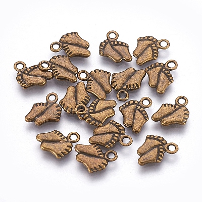 Tibetan Style Feet Alloy Charms LS-TIBEP-A209-AB-NR-1