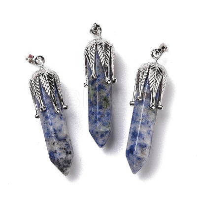 Natural & Synthetic Gemstone Big Pointed Pendants G-E059-03AS-1