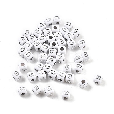 Opaque Acrylic Beads OACR-D282-06G-1
