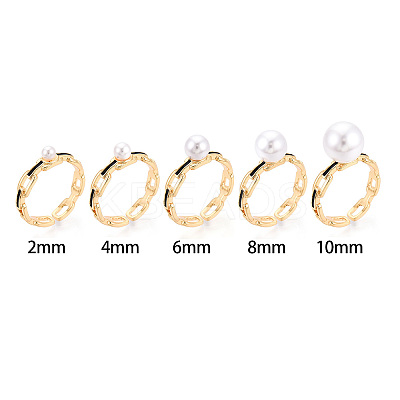 Brass & Enamel Cup Peg Ring Settings KK-N274-16G-1