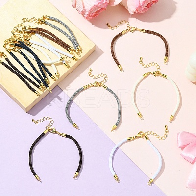 12Pcs 6 Colors Nylon Cords Bracelet Makings Fit for Connector Charms AJEW-YW0001-42-1