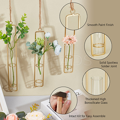 3Pcs 3 Styles Hanging Glass Hydroponic Vase DIY-OC0012-50G-1