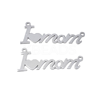 Non-Tarnish 304 Stainless Steel Connector Charms STAS-N095-131-1