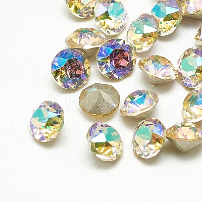 Pointed Back Glass Rhinestone Cabochons RGLA-T110-6mm-001PS-1