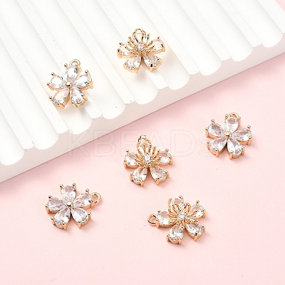 6Pcs 2 Styles Transparent Glass Pendants GLAA-YW0005-29-1