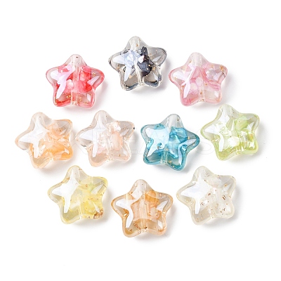 Transparent Resin & Natural Shell Beads RESI-B039-03A-1