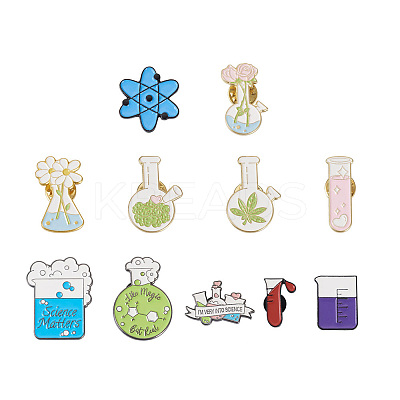 11pcs 11 style Chemistry Enamel Pins JEWB-KS0001-11-1