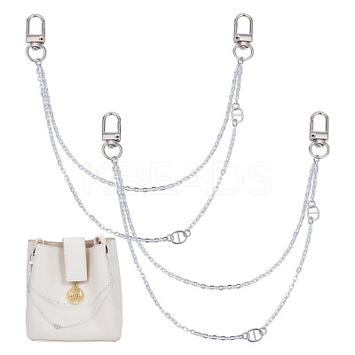 4Pcs Aluminum Cable Chain Pendant Decoration HJEW-DR00148-1
