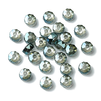 Transparent Electroplate Glass Beads GLAA-K064-10A-FR02-1