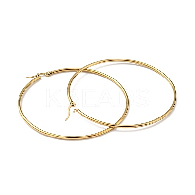 PVD Vacuum Plating 201 Stainless Steel Big Hoop Earrings for Women LS-EJEW-G260-02F-G-1