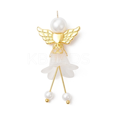 Glass Pearl & Acrylic Pendants PALLOY-JF04047-01-1