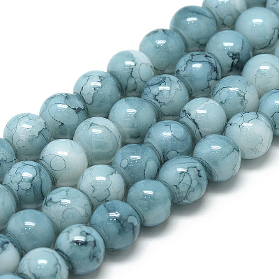 Baking Paint Glass Beads Strands DGLA-S115-6mm-S73-1
