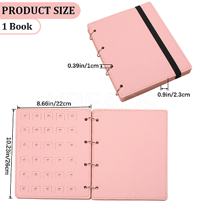 4 Pages Felt Shoe Charms Collection Binder Book AJEW-WH0513-04D-1