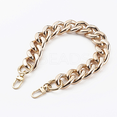 UV Plating ABS Plastic Linking Rings Bag Handles AJEW-SZ0002-09G-1