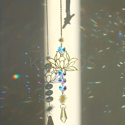 Metal Lotus Hanging Ornaments PW-WG2896E-01-1