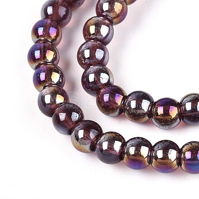 Electroplate Transparent Glass Beads Strands LS-GLAA-T032-T4mm-AB19-1