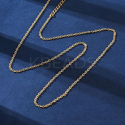 Brass Cable Chain Necklaces NJEW-D302-82G-1