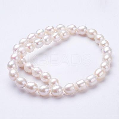 Natural Cultured Freshwater Pearl Beads Strands PEAR-P002-09-1