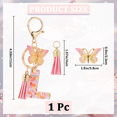 Zinc Alloy Tassel Keychain KEYC-WH20004-12B-1