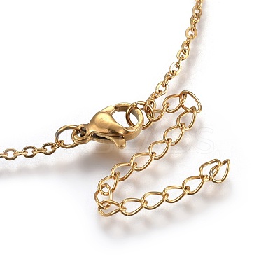 Brass Micro Pave Cubic Zirconia Pendant Necklaces NJEW-O108-04G-1