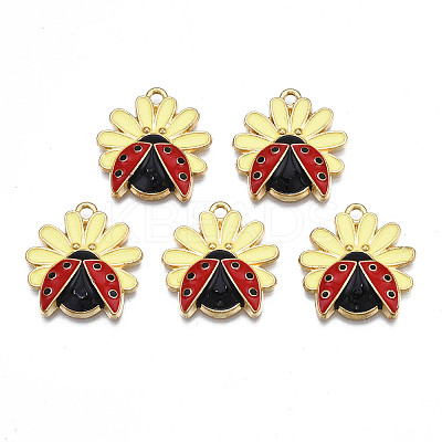 Rack Plating Alloy Enamel Pendants LS-ENAM-N055-057A-1