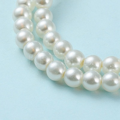Baking Paint Pearlized Glass Pearl Round Bead Strands HY-Q003-6mm-02-1