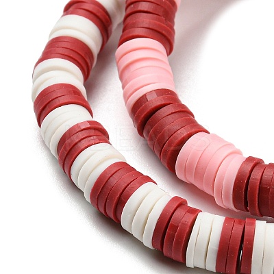 Handmade Polymer Clay Heishi Beads Stretch Bracelets Sets BJEW-JB05902-08-1