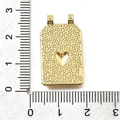 Rectangle Brass Pendants KK-S508-03E-G-1