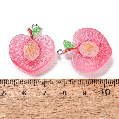 Fruit Theme Opaque Resin Imitation Food Pendants RE-CBA49A8-04H-1