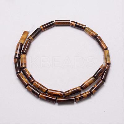 Natural & Dyed Tiger Eye Bead Strands G-P230-32-4x13mm-1