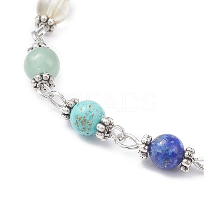 Natural & Synthetic Gemstone Chakra Pointed Dowsing Pendulums PALLOY-JF02089-1