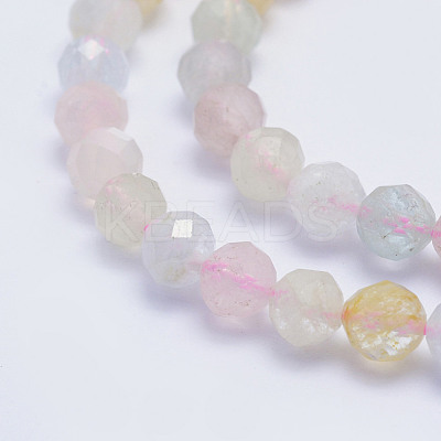Natural Morganite Beads Strands G-L478-19-6mm-1