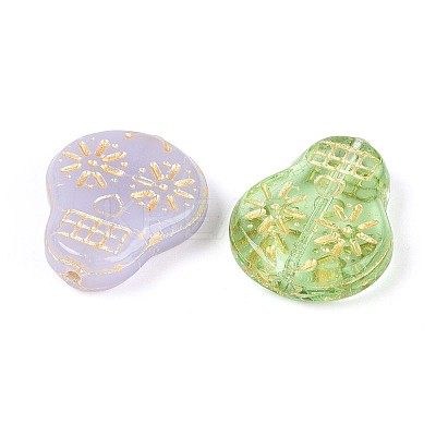 Skull Glass Beads GLAA-T025-60M-1