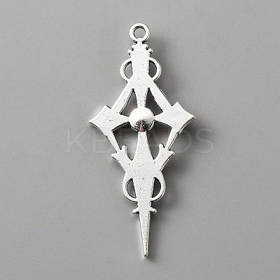 Jet Rhinestone Cross Pendatn with Red Enamel LS-ENAM-WH0001-06AS-03-1