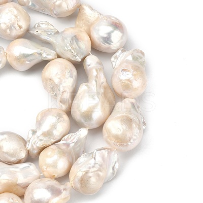 Natural Baroque Pearl Keshi Pearl Beads Strands PEAR-Q015-017-1