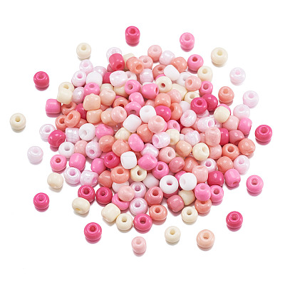 Opaque Glass Round Seed Beads GLAA-TAC0025-07B-04-1