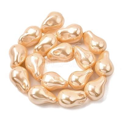 Electroplate Opaque Glass Imitation Pearl Beads Strands EGLA-K063-01B-1