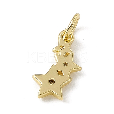 Brass Micro Pave Cubic Zirconia Charms ZIRC-F132-18G-1