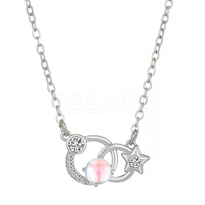 Constellation Rhinestone Pendant Necklace PW-WG94542-03-1