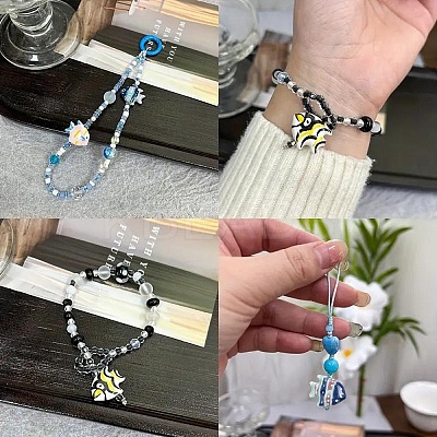 10Pcs Handmade Porcelain Beads PORC-YW0001-24A-1