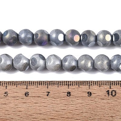 Ombre Effect Dyed Electroplate Opaque Glass Beads Strands EGLA-Q130-01A-01-1