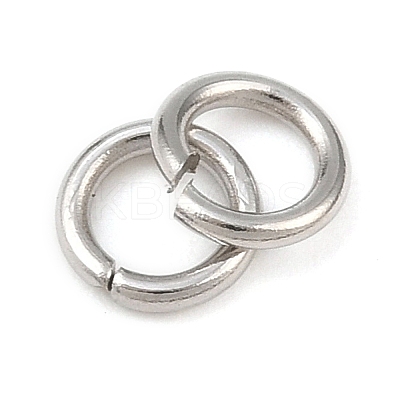 Tarnish Resistant 304 Stainless Steel Open Jump Rings X-STAS-J013-5x0.9mm-01-1