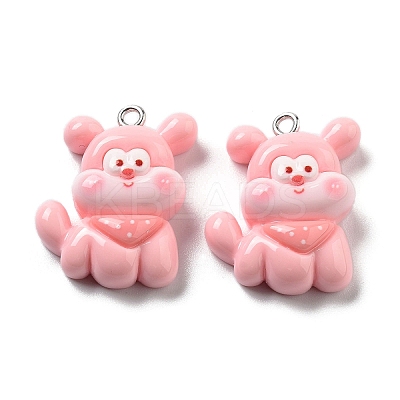 Opaque Resin Puppy Pendants LS-RESI-R444-02B-1