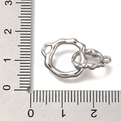 Rack Plating Brass Fold Over Clasps KK-I720-03P-1