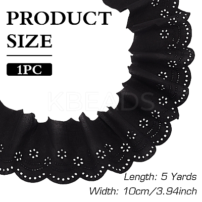 5 Yards Cotton Embroidery Flower Lace Ribbon OCOR-MA0001-27B-1