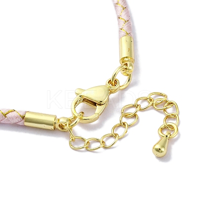 Polyester Cord Braided Bracelet Makings MAK-Z003-01G-23-1