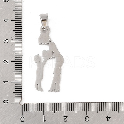 Non-Tarnish Mother's Day 304 Stainless Steel Pendants STAS-U002-10P-1
