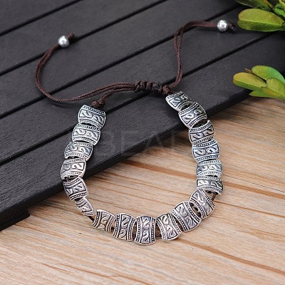 Alloy Beads Braided Bead Bracelets FS-WGCC9A2-12-1