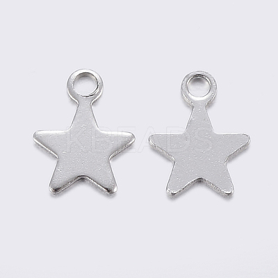 Tarnish Resistant 304 Stainless Steel Charms X-STAS-F159-43P-1