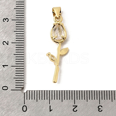 Brass Pave Cubic Zirconia Pendants KK-A296-50G-1